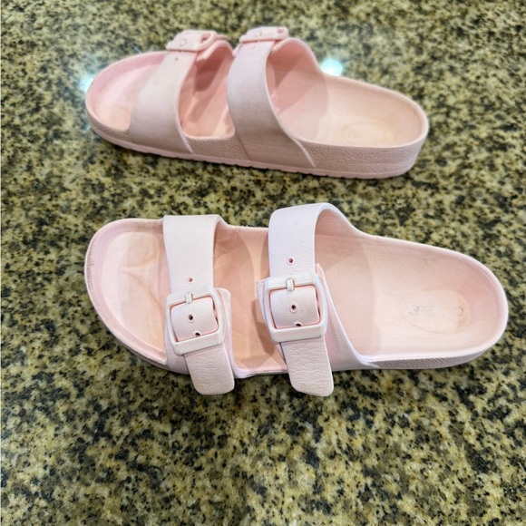 Cat & Jack Kids Pink Slide Sandals Size 3 - Picture 3 of 5